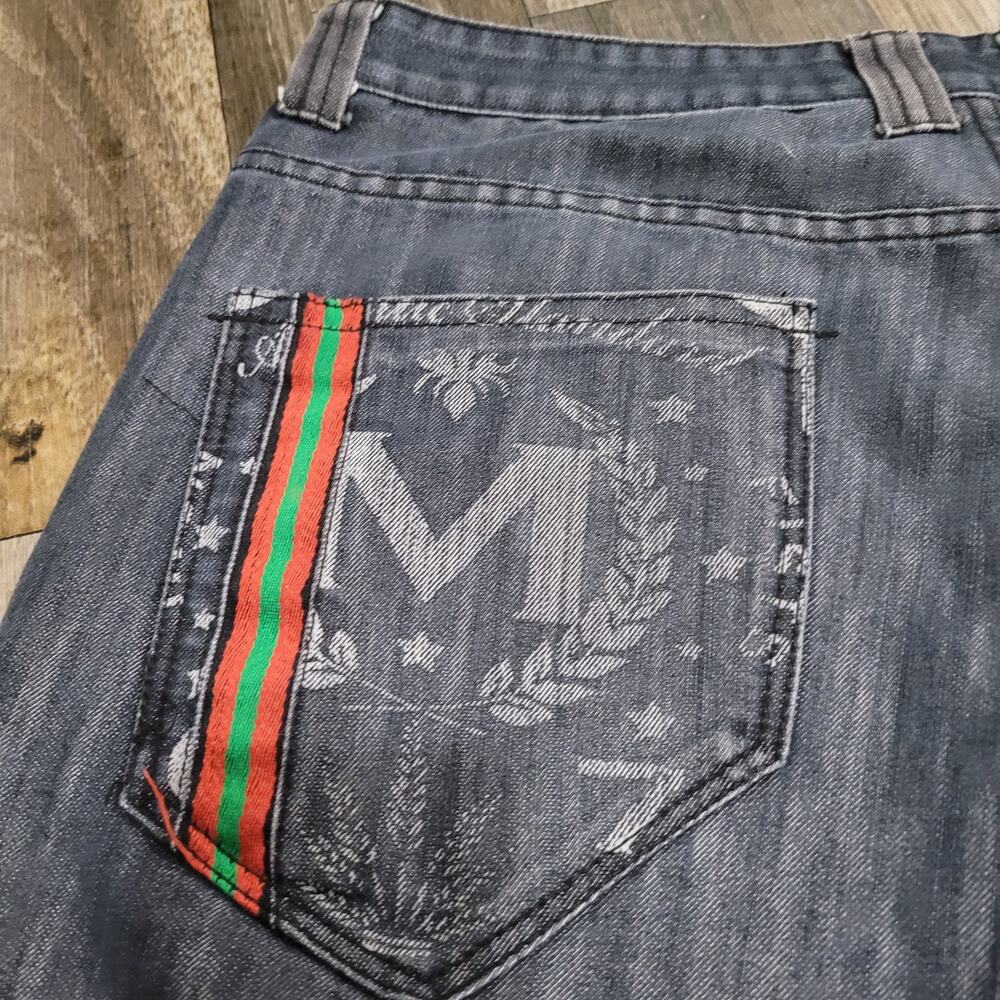 Most Official Seven Jeans Shorts Black Baggy Wide Leg Hip Hop Mens 40x13 Y2k - Picture 11 of 12